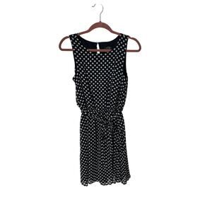 A List black and white polka dot midi dress size Small